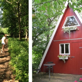 Krejbjerggaard A-hytten: Spend the night in nature