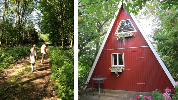 Krejbjerggaard A-hytten: Spend the night in nature