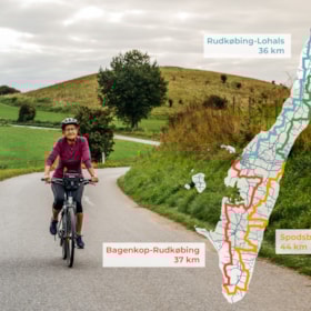 Cycle route around the Baltic Sea island of Langeland