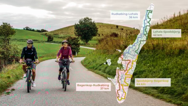 Cycle route around the Baltic Sea island of Langeland