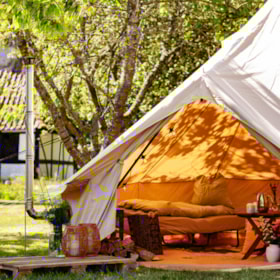 Skovsgaard Nature Destination – glamping in teepee tents and shelters