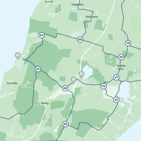 Det nye cykelnet på Langeland