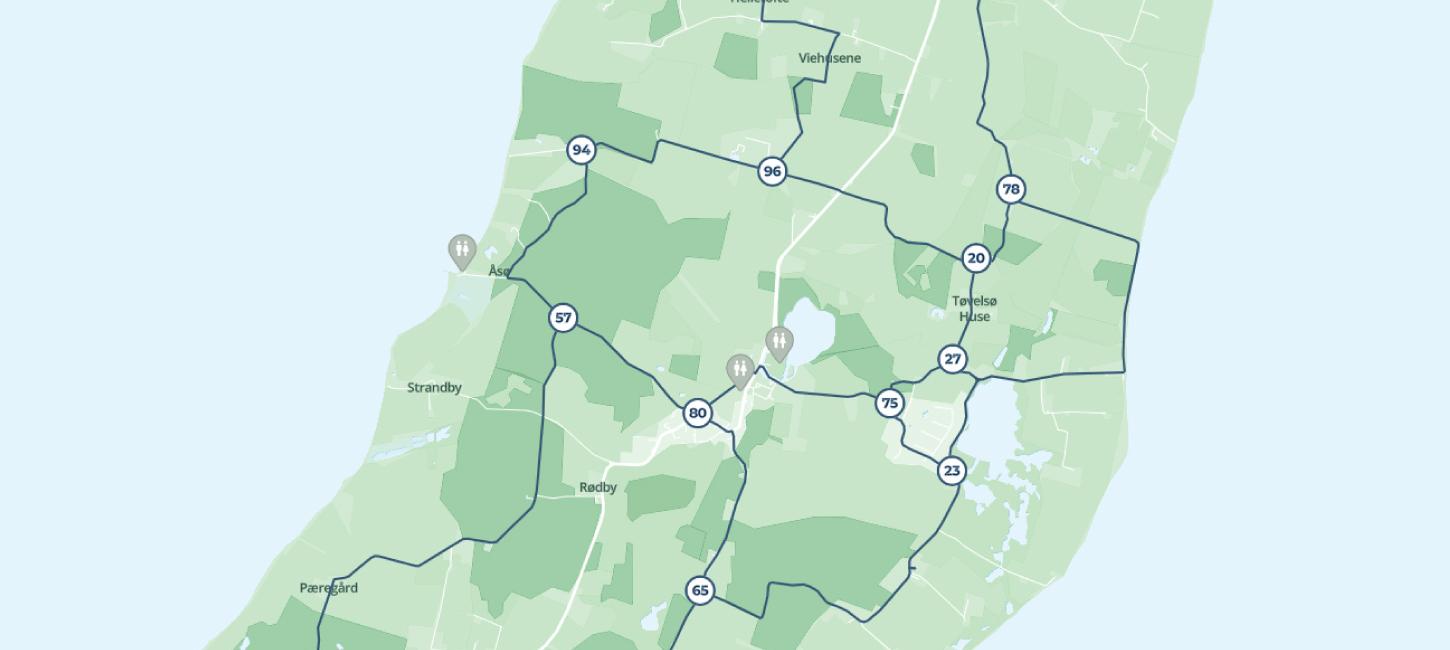 Det nye cykelnet på Langeland